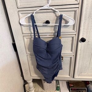 Elegant Navy One-Piece Swimsuit